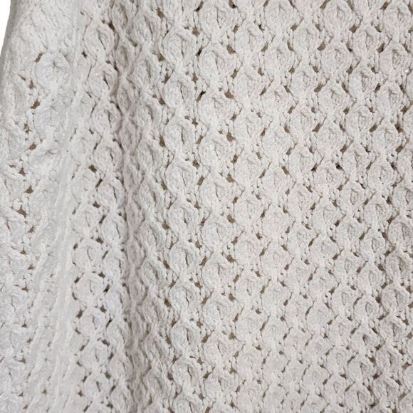 a new day Tank Top L White Cotton Blend New England Fisherman Boho Cottagecore - Picture 3 of 6